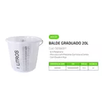 Balde Graduado 20 Litros Transparente 6681 Bremen 