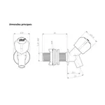 Torneira Plástica Para Filtro Branca E Preta - Rosca 5/8'' Herc