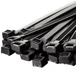 Abraçadeira de Nylon 4,8 x 200mm Preta com 100 Peças Fertak