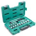 Jogo De Soquetes Sextavados 1/2" Com 15 Peças St09525sj Sata