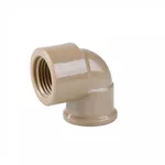 Joelho Pvc Marrom 90º Graus LR Soldável Com Rosca 20 x 1/2 Plastubos