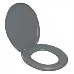 Assento Sanitário Oval Almofadado Astra Cinza 1