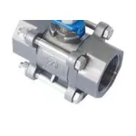 Válvula Esfera Tripartida 1'' Aço Cabono Classe 300 Micro Rio 