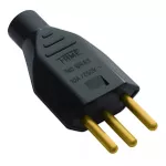 Pino Plug Macho 2p + T 10a Preto Fame