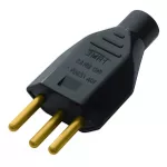 Pino Plug Macho 2p + T 10a Preto Fame