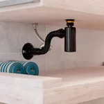 Tubo Extensivo Sifão Universal com Copo Preto Blukit 031310