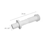 Tubo Ligação 25cm Branco para Vaso Sanitário com Canopla de Parede e Espude Astra