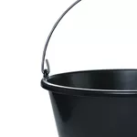 Balde Plastico Preto 12L Alça Metal Max 39710