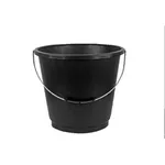 Balde Plastico Preto 12L Alça Metal Max 39710
