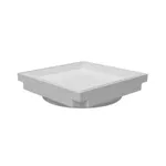 Ralo Oculto Quadrado Universal de 10x10cm Branco JR