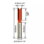 Fresa Reta para Tupia 1/4'' x 1/4'' 910002 ROCAST