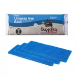 Fibra Limpeza Leve Azul 10,2cm x 26cm com 03 Peças SuperPro SP9509/3