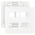 Placa 4 x 4 Branca - 4 Postos Horizontais 19436 Linha B3 Margirius