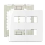Placa 4 X 4 Com 4 Postos Separados Branco Linha Sleek Margirius 