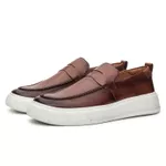 Mocassim Casual Theo em Couro Havana