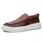 Mocassim Casual Theo em Couro Havana