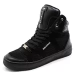 Tenis Botinha Sneakers Cano Alto Top Fitness Preto