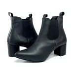 Bota Feminina Social Lirom Cano Curto Elástico Preta