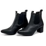 Bota Feminina Social Lirom Cano Curto Elástico Preta