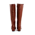 Botas Femininas De Montaria Lirom Cano Alto Com Salto Em Couro Legitimo Marrom