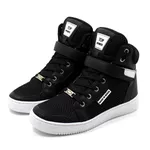 Tenis Masculino Top Fitness Cano Alto Em Couro Preto/Branco