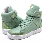Tenis Feminino Sneakers Lirom Fit Em Couro Verde