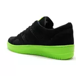 Tênis Casual Conforto Top Fitness Cano Baixo Preto/Verde