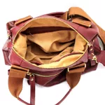 Bolsas Femininas De Couro Legitimo Lirom Macio Alta Qualidade Marsala