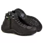 Bota Motociclista Pedal2 Cano Curto Com Ziper Preta