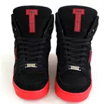 Tenis Sneakers Cano Alto Top Fitness Preto/Vermelho