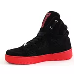 Tenis Sneakers Cano Alto Top Fitness Preto/Vermelho