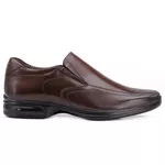 Sapato Masculino Jota Pe 3d Aumenta Altura 6,5cm Couro Nobre Café