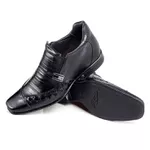 Sapato Social Rafarillo Vegas Aumenta Altura Em Couro 3283 Preto