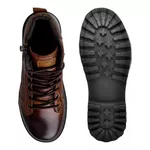 Bota Masculina Coturno Laroche Em Couro Zíper Original 05511 Amarelo