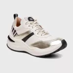 TENIS SNEAKER LYZ Branco/Dourado/Zebra