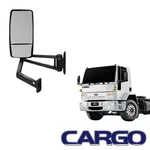 Espelho Retrovisor Completo Ford Cargo 2009/ Convexo Bifocal Lado Esquerdo