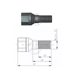 Parafuso Roda Citroen C3 Xsara Peugeot 106 206 207 208 3008 Hoggar Partner M12 x 47 CH17
