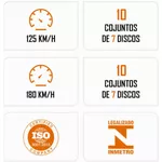 Disco TJR Diagrama para Tacógrafo 7 dias 125km/h