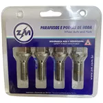 Kit 4 Parafuso Cromado Roda Liga Leve Fox Space/CrossFox Golf Polo Passat Jetta 57mm