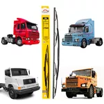 Palheta Limpador Parabrisa MB 709 710 912 914 1114 712C 912C Cara Chata Scania T/R até 98 Dyna 174