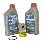 kit Troca de Óleo 10w30 Mobil Filtro Moto Honda CB CRF 250 CB XRE 300