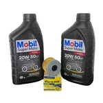 Kit Troca de Óleo 20w50 Mobil Filtro Moto Honda CB XRE 300 Twister Tornado Fazer NX