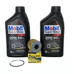 Kit Troca de Óleo 20w50 Mobil Filtro Moto Honda CB XRE 300 Twister Tornado Fazer NX