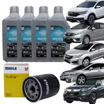 Kit Troca de Óleo Sintético 0w20 Linha Honda Civic CRV Fit City New CR-V motor 1.4 1.5 1.7 1.8 2.0 Ano 2000/