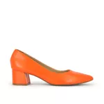 Scarpin Feminino Salto Bloco Laranja