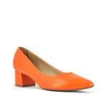 Scarpin Feminino Salto Bloco Laranja