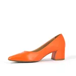 Scarpin Feminino Salto Bloco Laranja