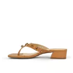 Sandália Mule Feminina Couro Caramelo