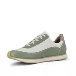 Tênis Couro Bicolor Verde e Off White