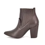 Bota Cano Curto Couro Café 